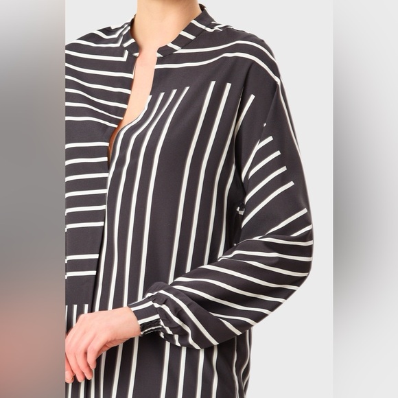 Graphic Stripe Print Crepe Tunic - Picture 5 of 5